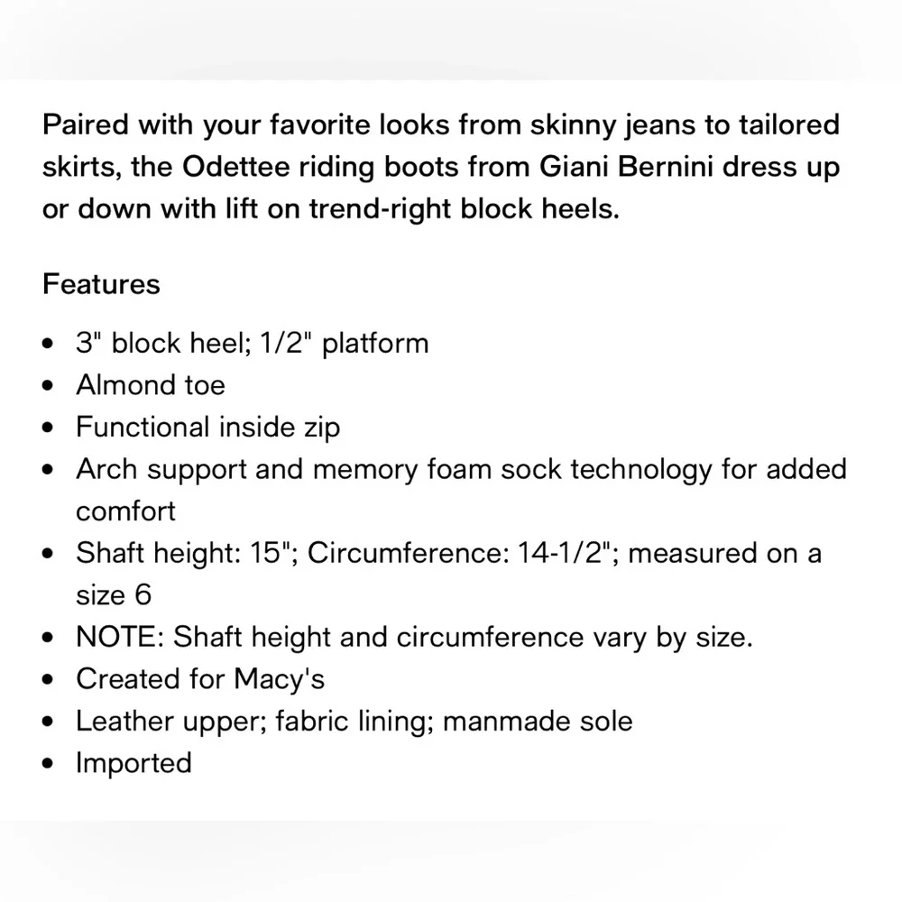 Giani Bernini Black Heeled Boots Elegant Streamlined Silhouette - Picture 2 of 6